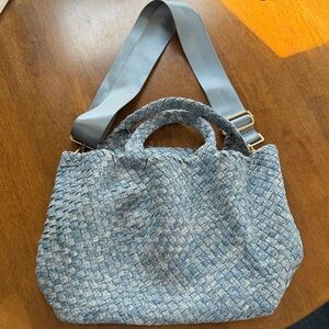 Denim Crossbody Tote Bag